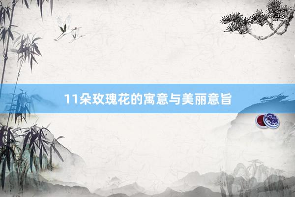 11朵玫瑰花的寓意与美丽意旨
